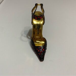 Just The Right Shoe Black Red Heel Figurine